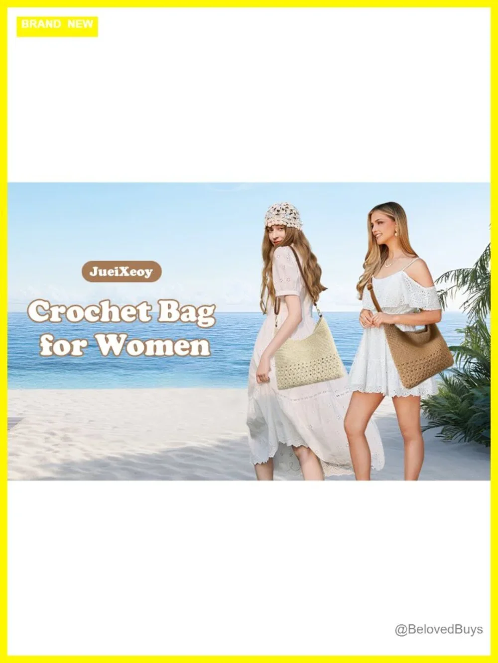 Crochet Purse for Women Beach Bag Crossbody Shoulder Hobo Handbag